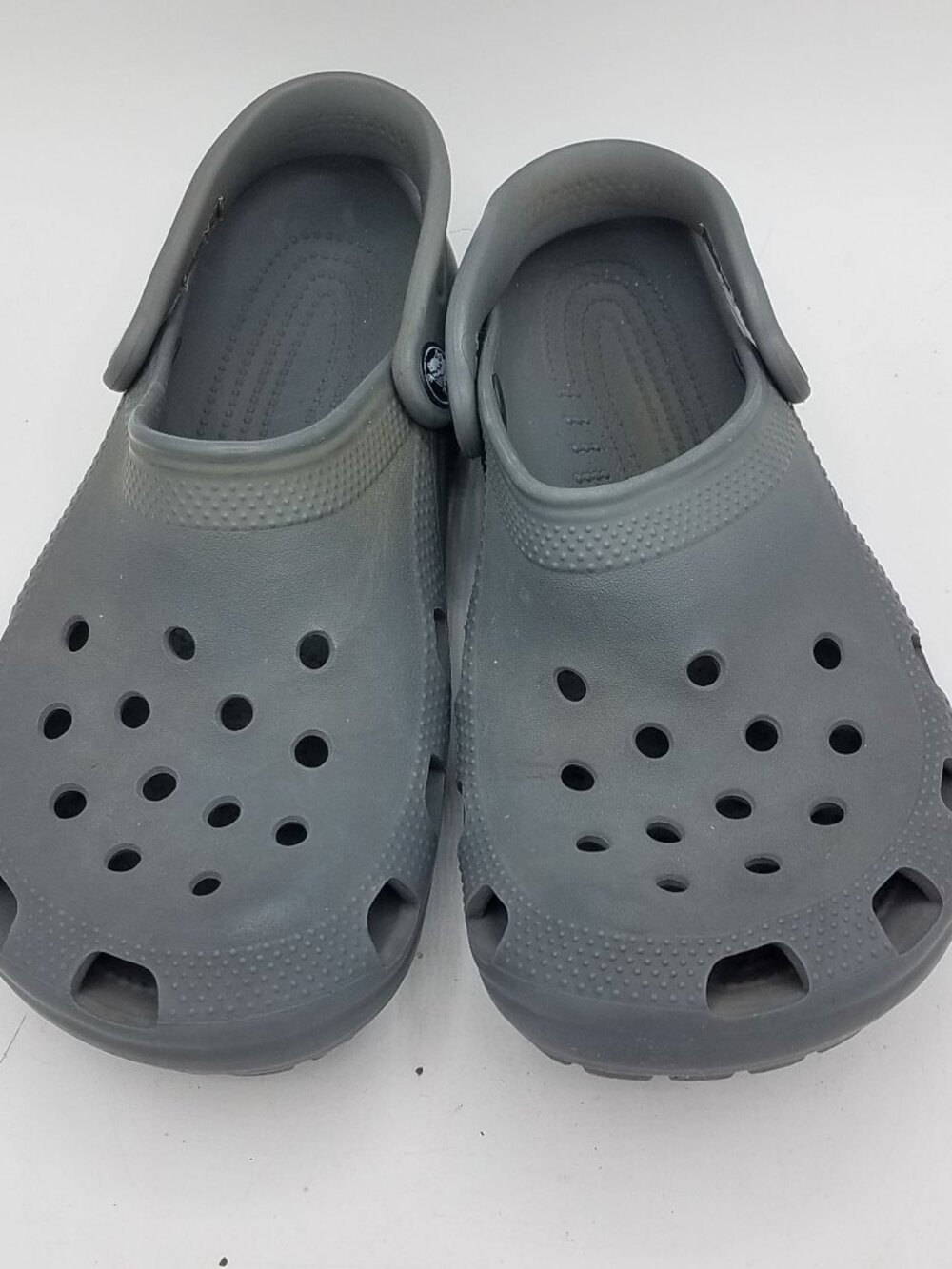 Crocs Classic Clogs Unisex Mens 7 Womens 9 Gray Slip On Casual 10001